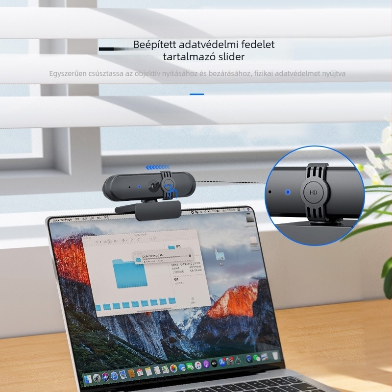 USB webkamera fix fókuszú, 2 MP szenzor, 1080p, 30fps, beépített mikrofon