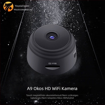 WiFi okos hálózati kamera 1080P infravörös éjszakai látás, mozgásérzékelés, modell A9, TF-kártya tárhely