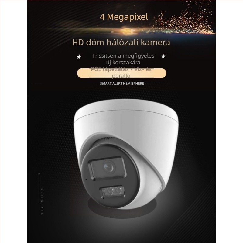 Hikvision protokoll gömbkamera IP PoE, teljes színű IR, széles látószög lifthez