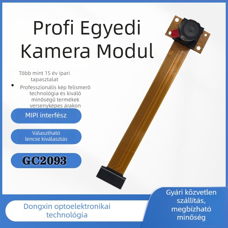 Ipari megfigyeléshez HD kamera modul: 2 MP szenzor, 1080p, 30 FPS, MIPI interfész, manuális fókusz
