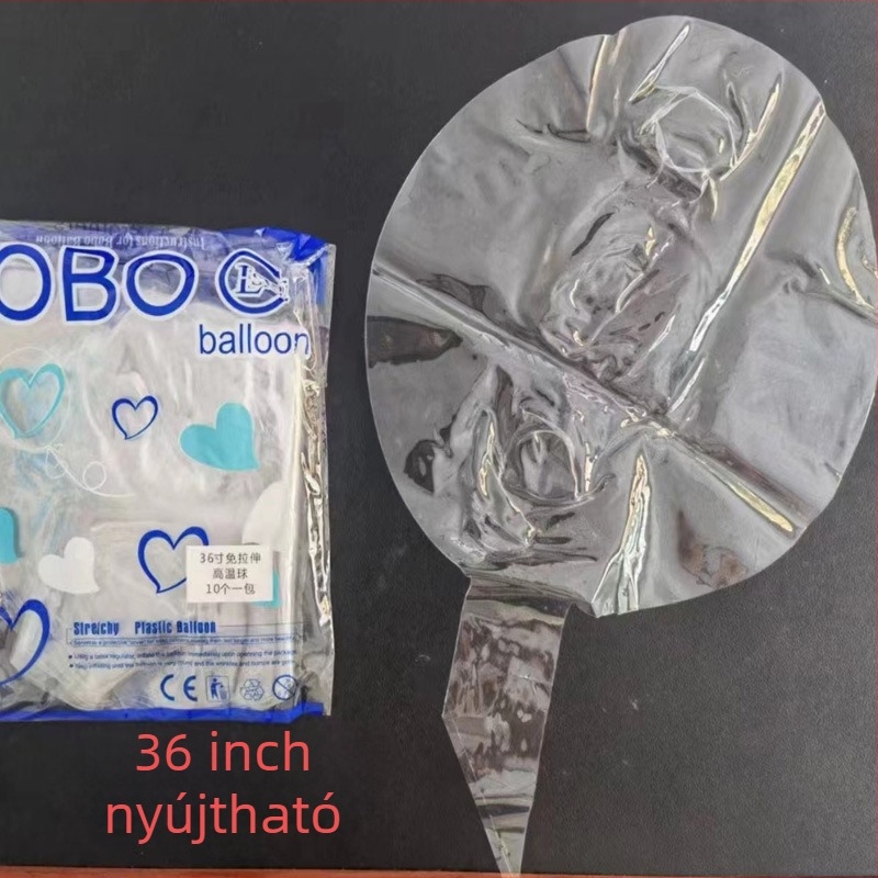 Lufi, TPU anyag, lateks lufi, kerek forma, logó nélküli (TPU anyag, lateks lufi, kerek forma, logó nélküli)