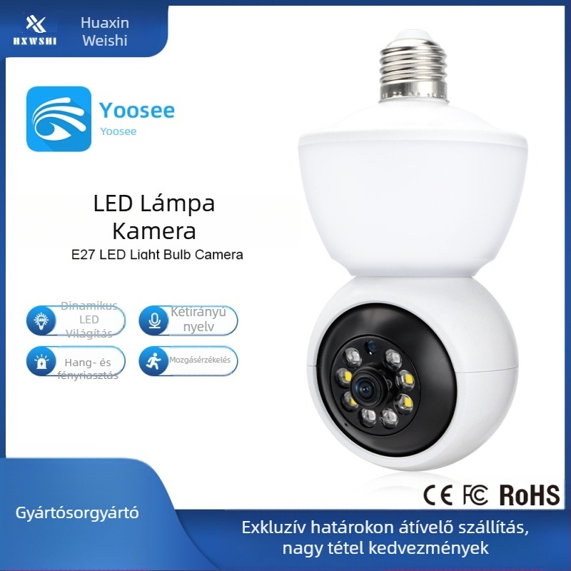 Vezeték nélküli kupola kamera, 2.0 MP felbontás, SNR > 48 dB, működési hőmérséklet -35–55 °C
