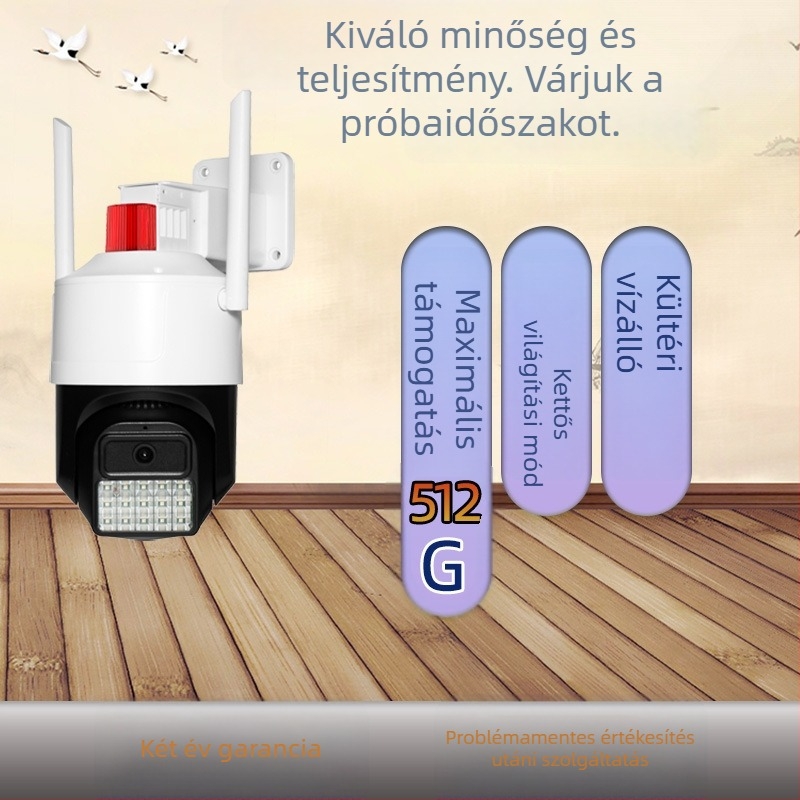Seetong 4G kompakt gömbkamera megfigyelő rendszer, HD minőségű felvétel és intelligens emberi alakfelismerő riasztás
