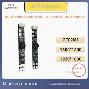 Notebookhoz USB kamera, 2MP, 1600x1200, 30FPS, USB 2.0, driver nélküli