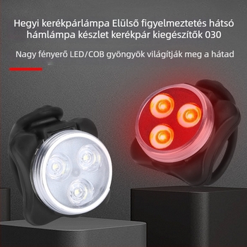 Hissuke COB kerékpár világítás készlet: USB-töltéses első lámpa és hátsó fény hegyi kerékpárokhoz, modell 030
