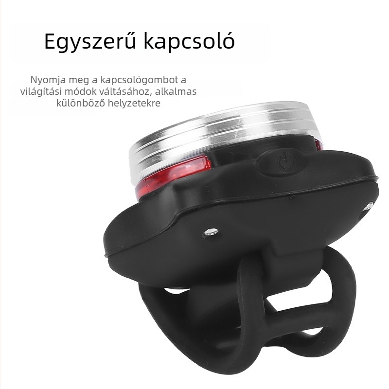 Hissuke COB kerékpár világítás készlet: USB-töltéses első lámpa és hátsó fény hegyi kerékpárokhoz, modell 030