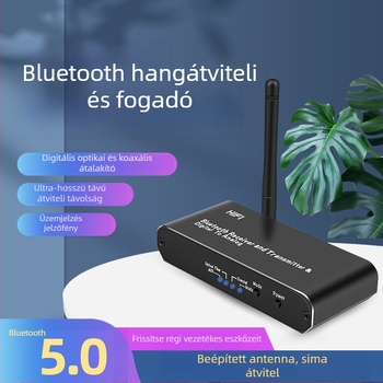 DLS D09 audio átalakító és Bluetooth vevő-továbbító, Bluetooth 5.0, 50 m hatótávolság, audio konverzióhoz