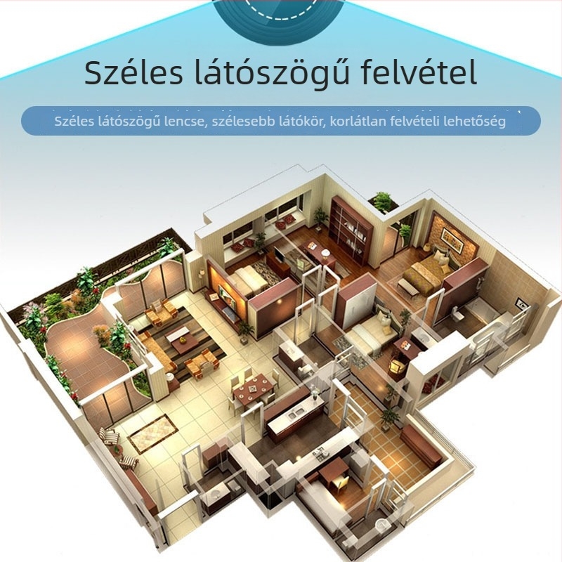 Belső X5 intelligens kamera, 1080p, 3,6 mm objektív, éjjellátás 10–30 m, riasztás és értesítések mobilalkalmazáson keresztül