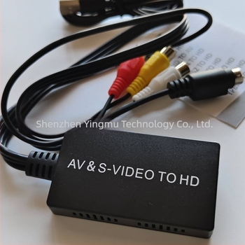 CVBS S-Video to HDMI konverter, 1080P, Modell Ymqsavs2hd, Tápegység mellékelve