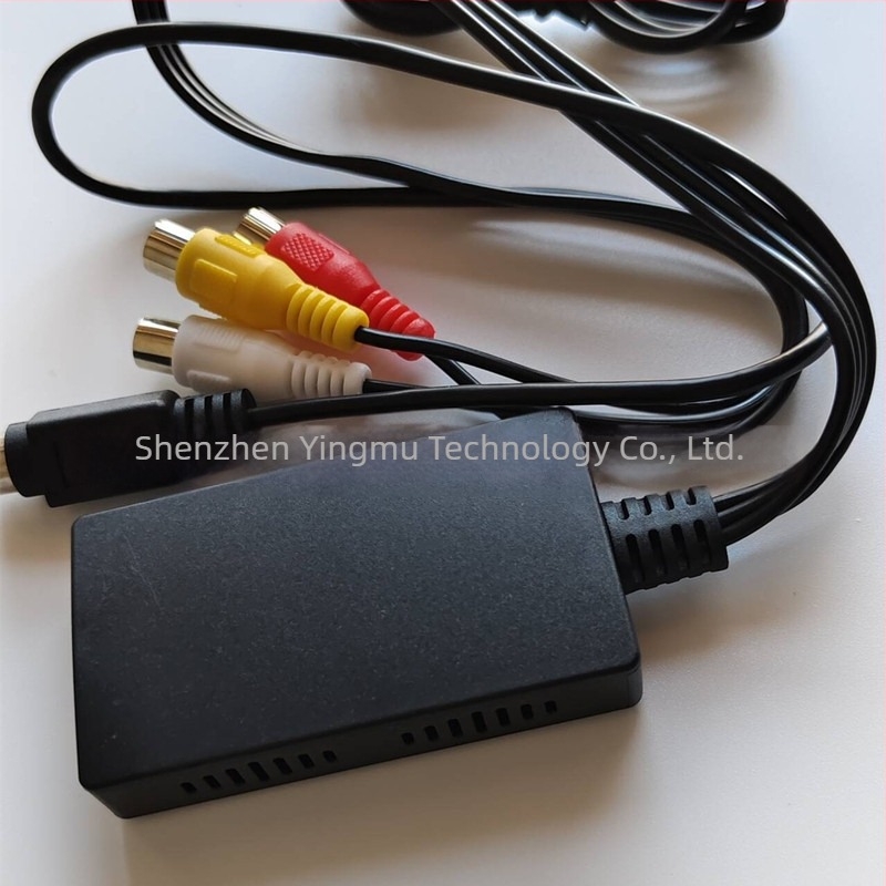 CVBS S-Video to HDMI konverter, 1080P, Modell Ymqsavs2hd, Tápegység mellékelve