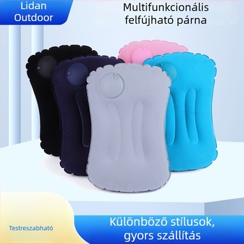 Lidan PVC flocked felfújható nyakpárna – utazási párna testreszabható vastagsággal