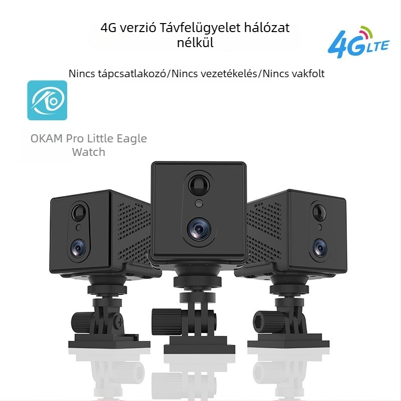 Okam Little Eagle 3MP otthoni távoli megfigyelő kamera akkumulátorral és 4G-vel