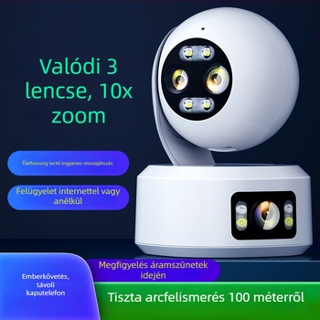 Yoosee Kétlencsés Megfigyelő Kamera, Full HD, Beltéri Vezeték Nélküli Wi-Fi, Pan-Tilt