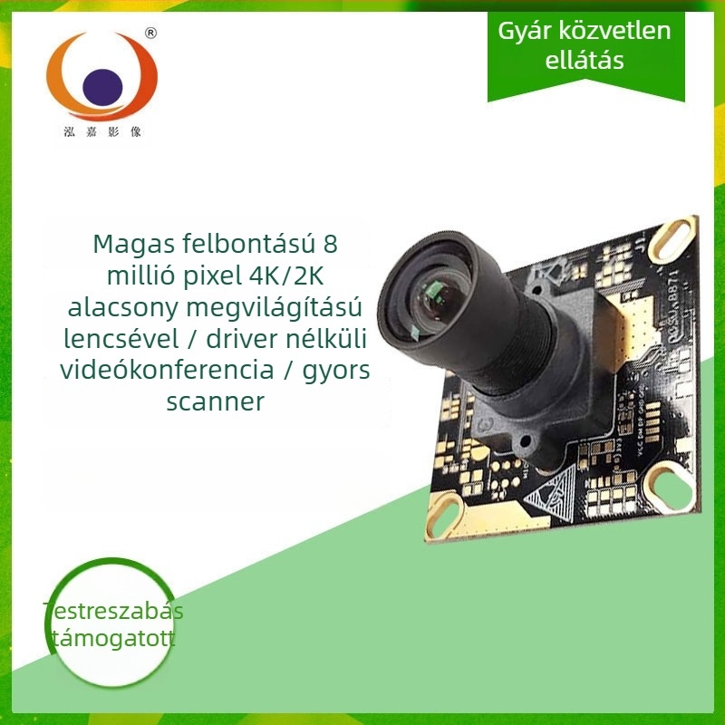 USB-s kamera modul 8MP IMX415 szenzorral, 4K30 videó, rögzített fókusz, beépített mikrofon