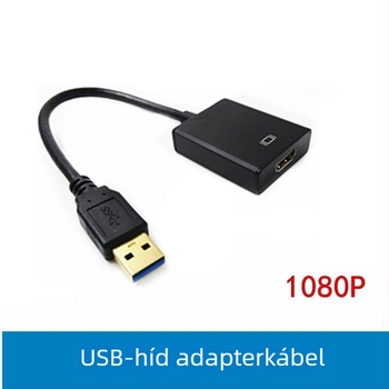 USB 3.0–HDMI adapter – 1080p, illesztőprogram nélkül, HDMI hang- és videó szinkron, projektorhoz