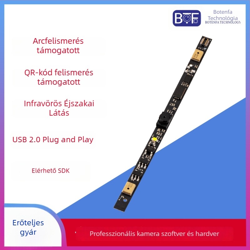 GC2145 USB illesztőprogram-mentes kamera modul, 2MP szenzor, 1600x1200 felbontás, 30FPS, autofókusz