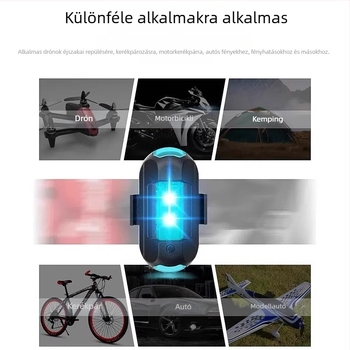 Motorkerékpár strobo lámpa univerzális kompatibilitással és pilótalámpával