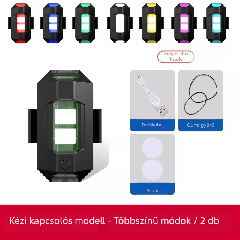 Motorkerékpár strobo lámpa univerzális kompatibilitással és pilótalámpával