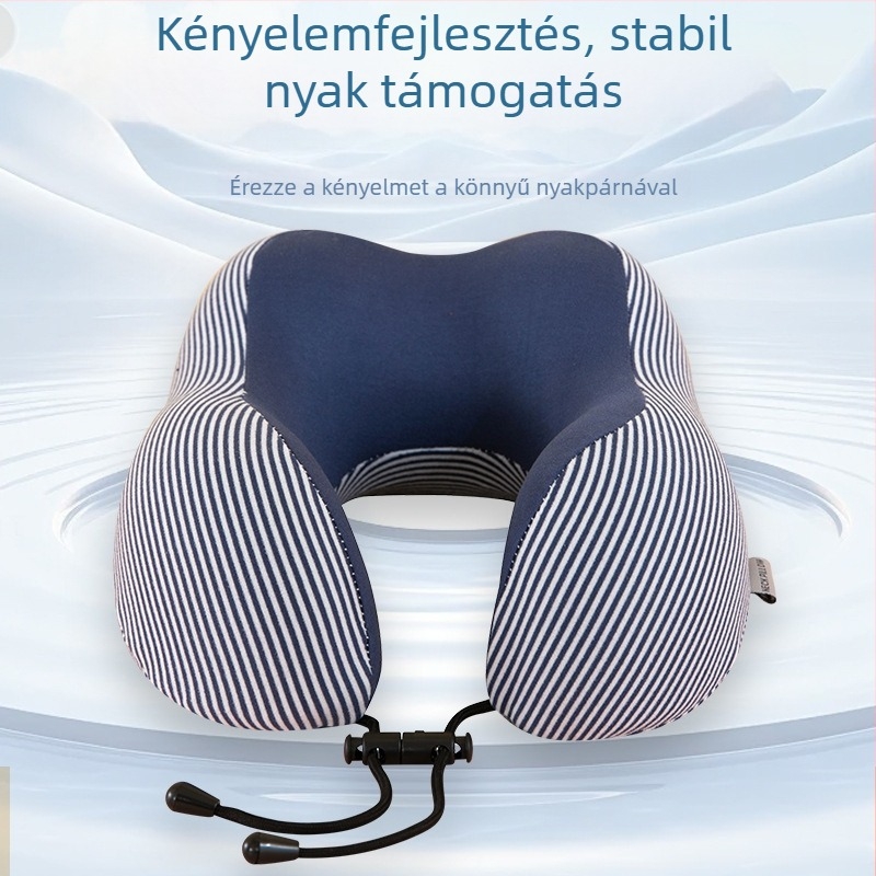 U alakú utazó párna memóriahab töltettel, spandex nagyon puha anyaggal, felnőtteknek, 0,5 kg alatt, modern minimalist stílus