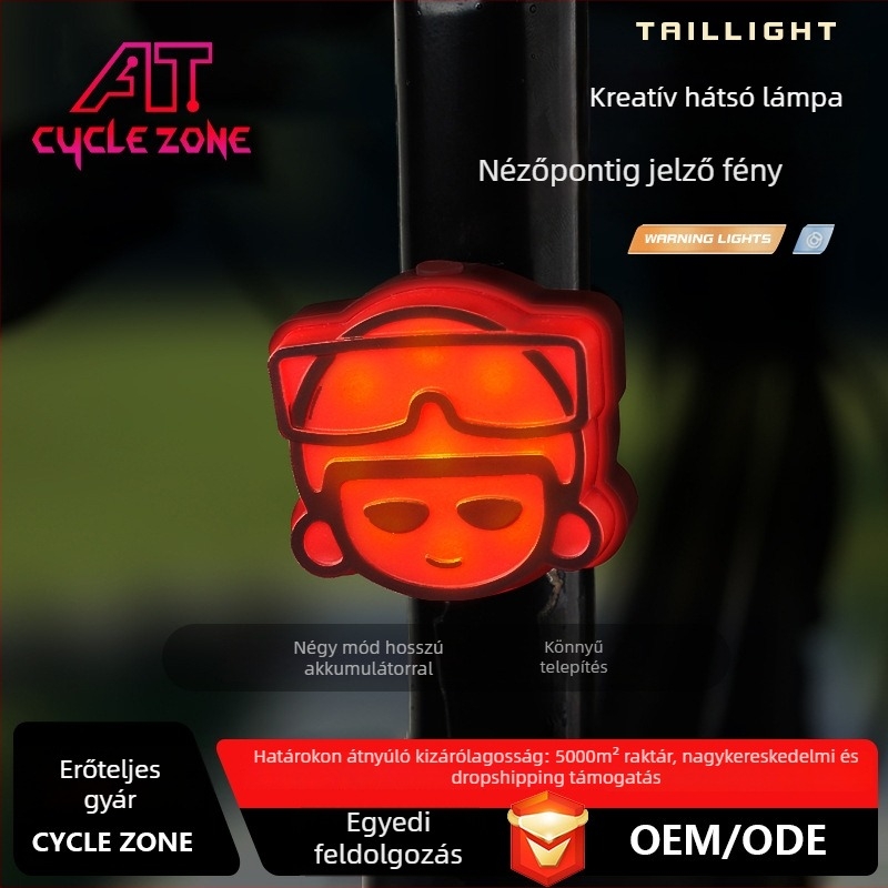 Kerékpár hátsó lámpa, CYCLE ZONE, 12V, kapcsoló típusa: Egyéb