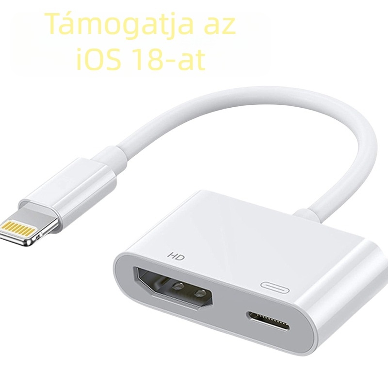 Apple eszközökhöz HDMI kapcsoló — Modell L-8, 1080p képernyő-tükrözés iPhone/tabletáról TV-re vagy projektorra