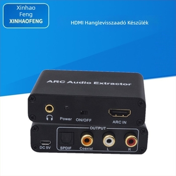 ARC audio adapter HDMI ARC-hoz, optikai és koaxiális hangkimenet, 3.5 mm-es audio konverter