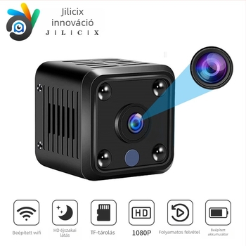 X6 Vezeték nélküli otthoni megfigyelő kamera éjszakai látással (WiFi; TF-kártya tárhely; ABS ház; 1–3 órás akkumulátor)