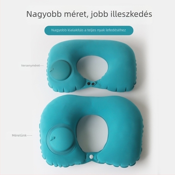 Utazási felfújható U-alakú nyakpárna – repülőre, hordozható, modern minimalista stílus; Anyag: flocking; Súly legfeljebb 0,5 kg; Felnőtteknek; Töltet: nincs