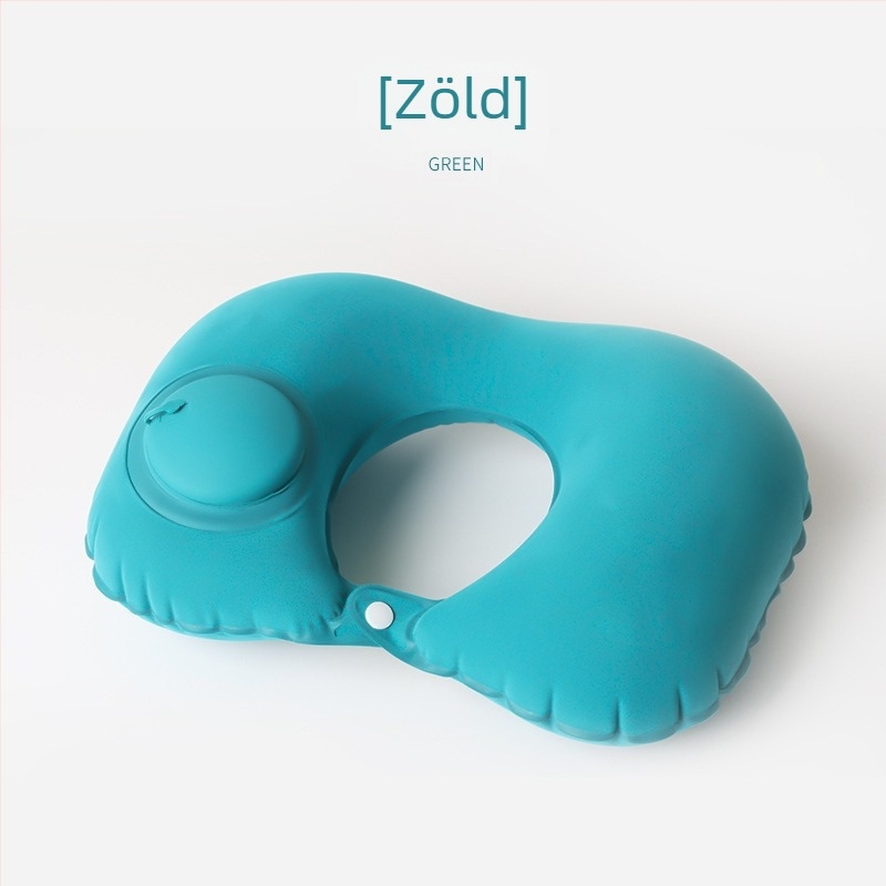 Utazási felfújható U-alakú nyakpárna – repülőre, hordozható, modern minimalista stílus; Anyag: flocking; Súly legfeljebb 0,5 kg; Felnőtteknek; Töltet: nincs
