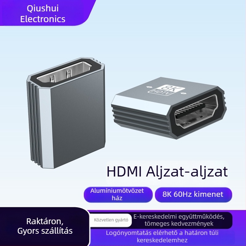 HDMI női-női hosszabbító, 8K felbontású kábel projektorhoz, kamerához, televízióhoz és monitorhoz