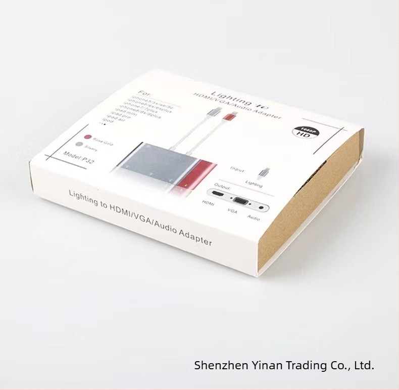 Lightning→ HDMI+VGA adapter – képernyő tükröző konverter, 1080P