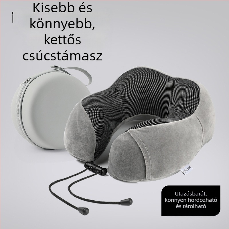 Memóriahabos U-alakú nyakpárna utazáshoz, repülőútra és irodai szundikáshoz, lassú visszaalakulás