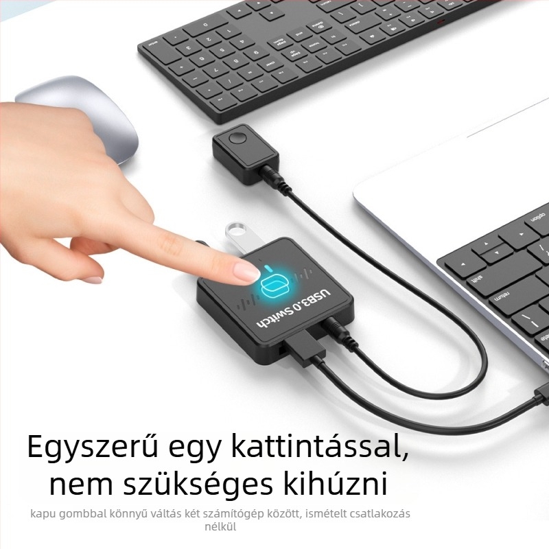 Jian Kunlong Sw301 USB 3.0 kapcsoló–elosztó nyomtatóhoz, billentyűzethez és egérhez – 2 bemenet 1 kimenet vagy 1 bemenet 2 kimenet, Windows 7 kompatibil