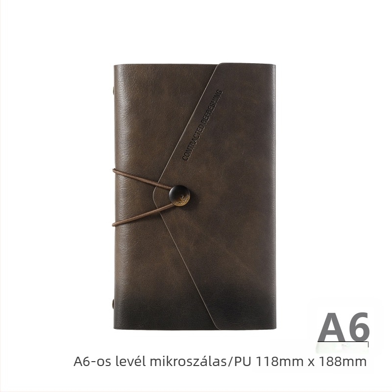 Pen Song jegyzetfüzet műbőr borítással, laza kötés, Dowling papír, 100 gsm, 50–100 oldal