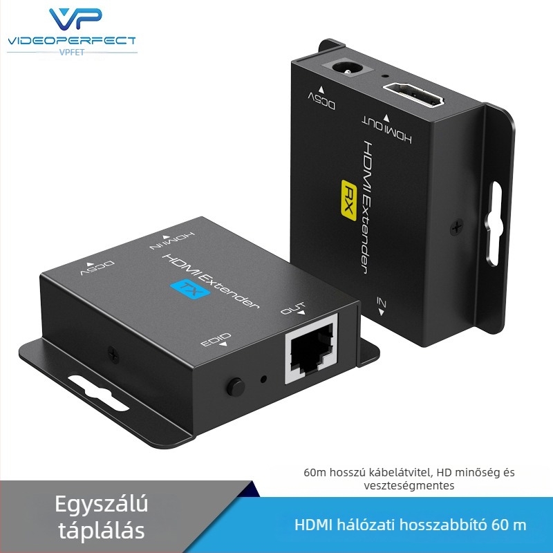 HDMI extender EX701, 60m RJ45, 1080P, kapcsoló/elosztó