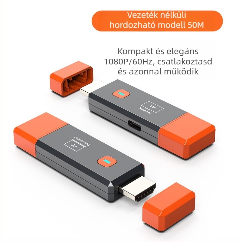 HDMI vezeték nélküli továbbító és vevő (50 m, hordozható) extender — 1080P, Windows-kompatibilis, Modell GT_hdwl50_mate1_h1