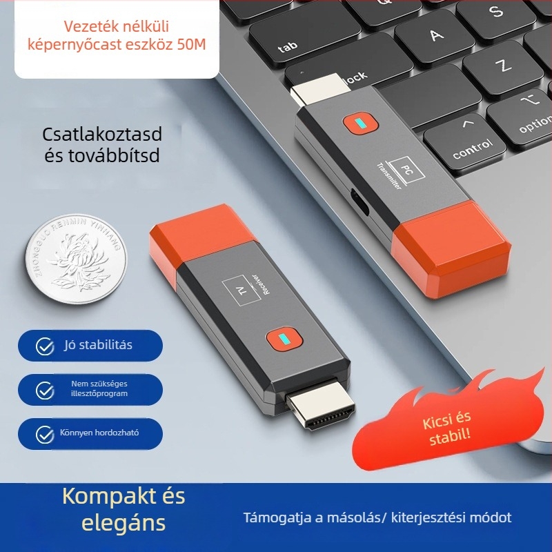 HDMI vezeték nélküli továbbító és vevő (50 m, hordozható) extender — 1080P, Windows-kompatibilis, Modell GT_hdwl50_mate1_h1
