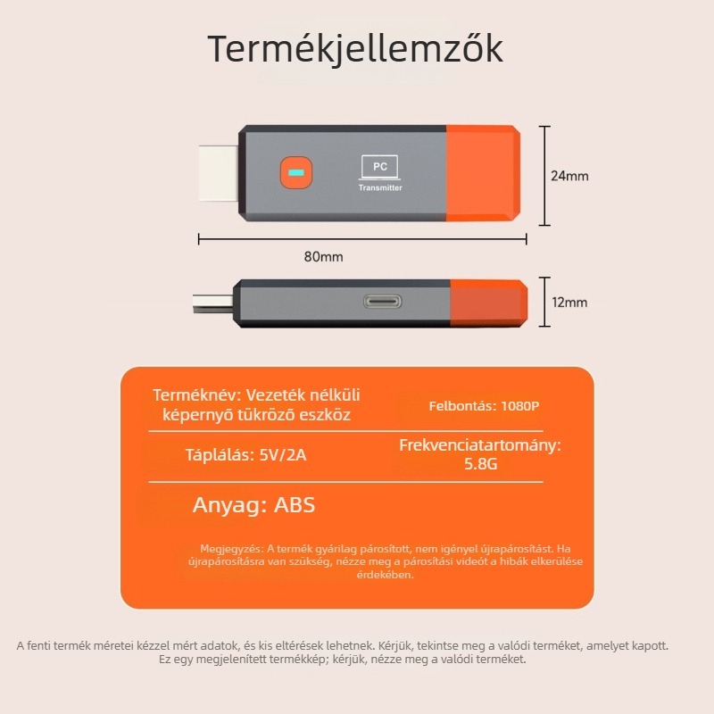 HDMI vezeték nélküli továbbító és vevő (50 m, hordozható) extender — 1080P, Windows-kompatibilis, Modell GT_hdwl50_mate1_h1