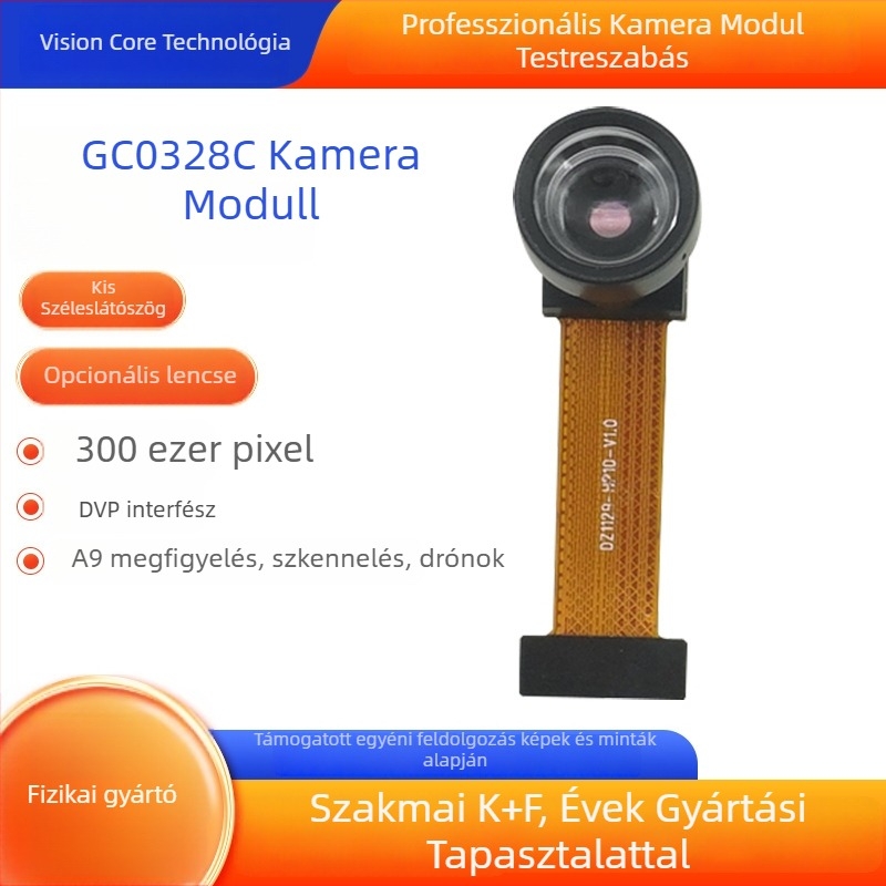 GC0328C kamera modul, 300k szenzor, DVP interfész, fix fókusz, 30 fps, felbontás 640x480
