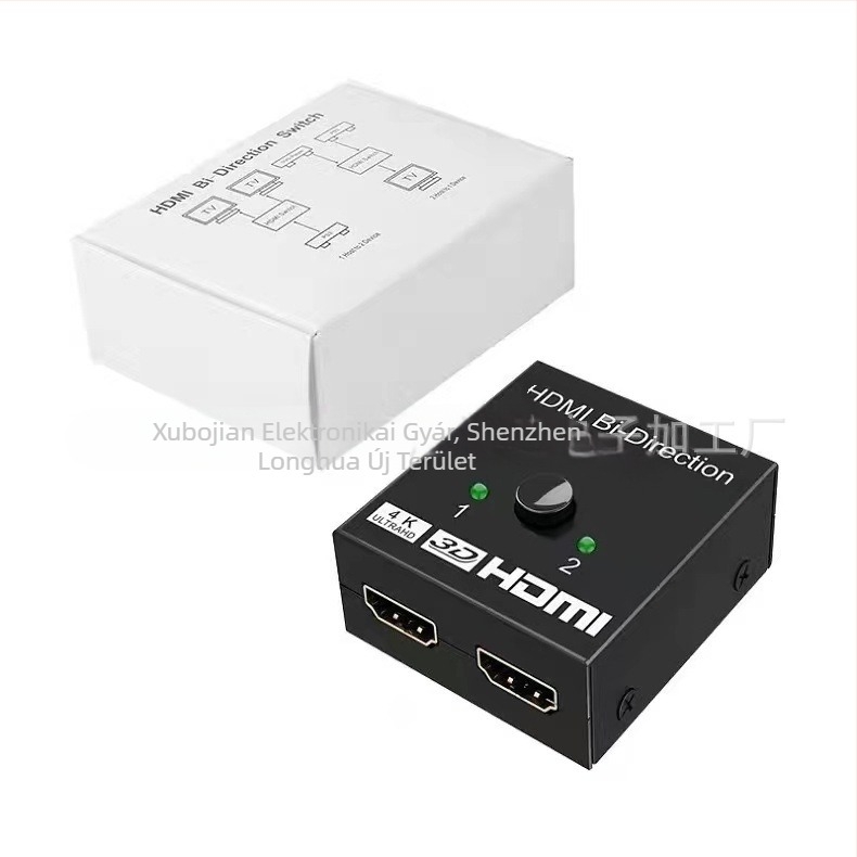 HDMI kapcsoló két bemenettel és egy kimenettel, AB kétirányú intelligens elosztó, 4K/2K