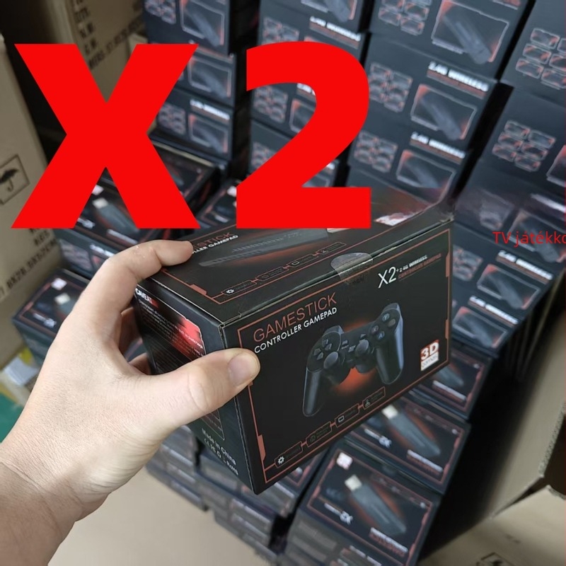 X2 vezeték nélküli HD játékkonzol TV-hez, arcade stílusú, két játékos, otthoni konzol