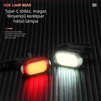 Hissuke USB-töltésű kültéri LED kerékpárvilágítás — mountain bike elő- és hátsófényszett