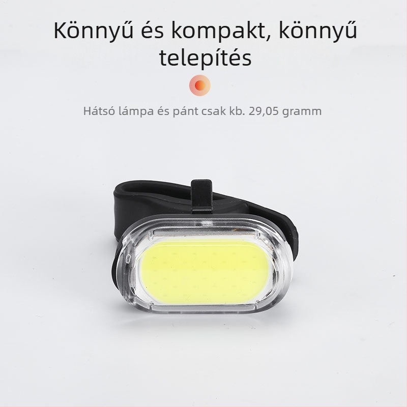 Hissuke USB-töltésű kültéri LED kerékpárvilágítás — mountain bike elő- és hátsófényszett