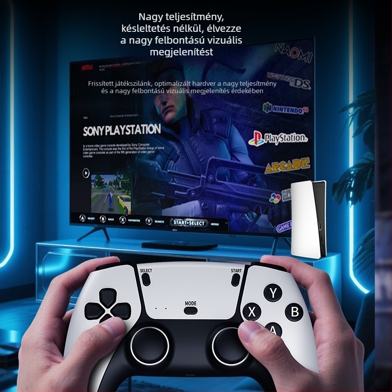 Q10SE HD asztali otthoni tévéjáték-konzol, két játékos arcade King of Fighters 50 emulátor