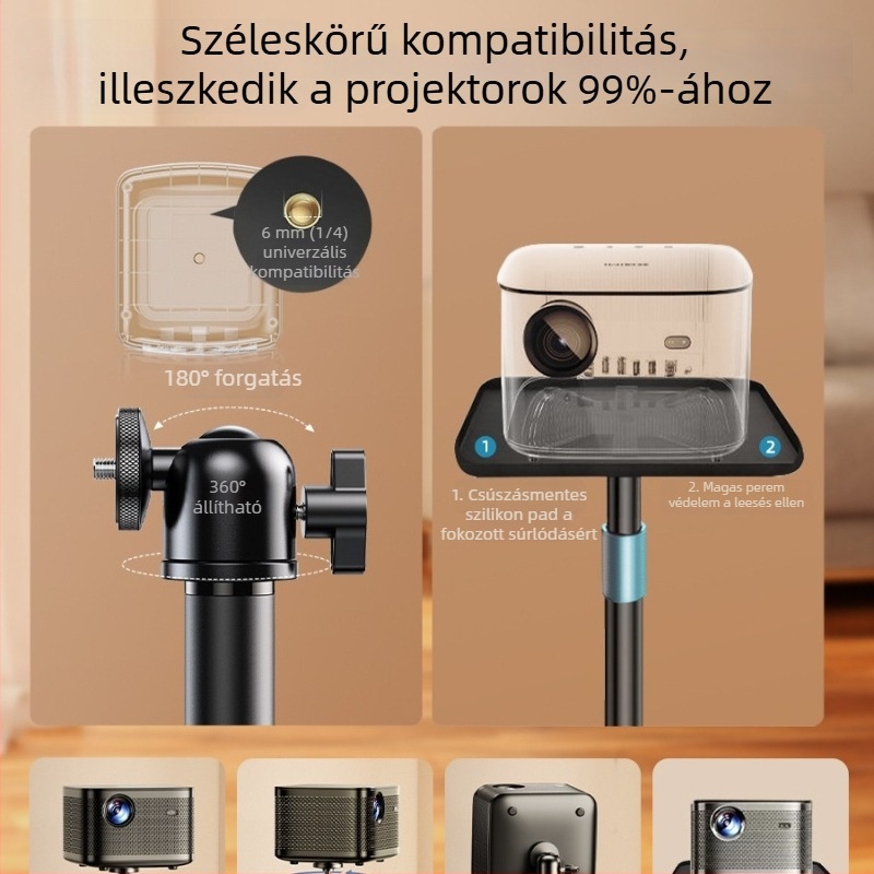 Rtako Szénacélból készült kinyúló padlóra szerelhető vetítőállvány tálcával a sarok ágy fejvégéhez – fúrás nélkül