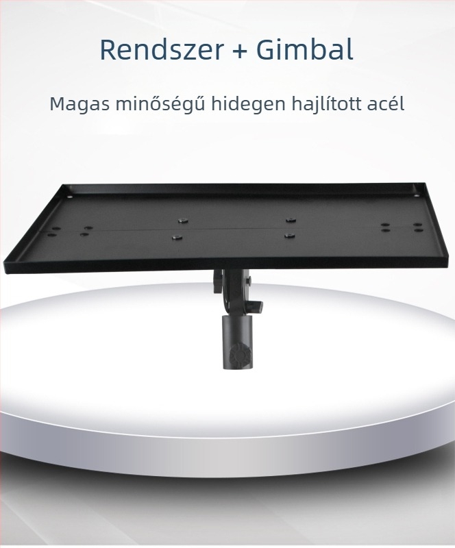 GAODING GD-600 Állítható szögű forgó tengelyű tálca, összecsukható, hangszórók, projektorok, kijelzők, karaoke gépek és noteszgépek számára