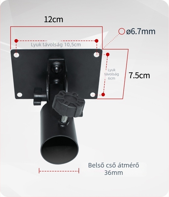 GAODING GD-600 Állítható szögű forgó tengelyű tálca, összecsukható, hangszórók, projektorok, kijelzők, karaoke gépek és noteszgépek számára