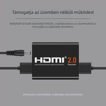 HDMI 2.0 Extender és Repeater, 4K60Hz, HDMI-kábel hosszabbító, női–nő csatlakozó, Modell AYM-22V14