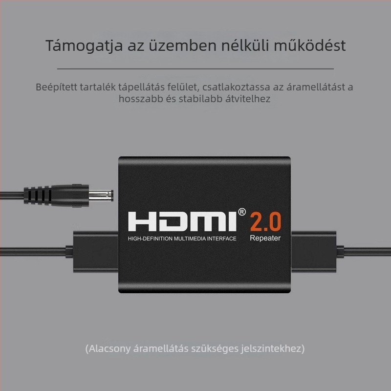 HDMI 2.0 Extender és Repeater, 4K60Hz, HDMI-kábel hosszabbító, női–nő csatlakozó, Modell AYM-22V14