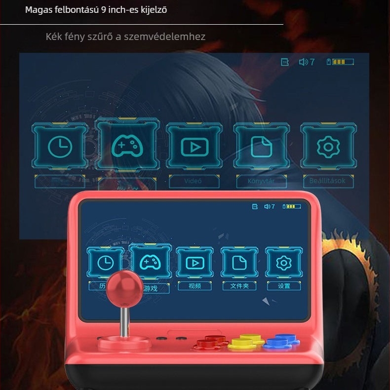 Xinyewang nosztalgikus retró arcade konzol joystickokkal, USB interfész, vezetékes kapcsolattal, MP3 lejátszó